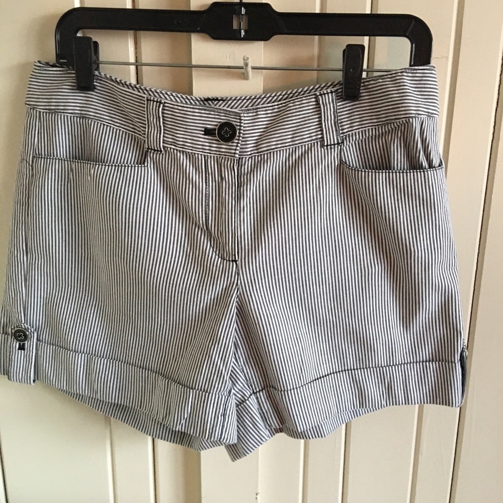 White House Black Market Short -6 striped black